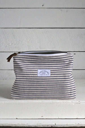 1950's era Ticking Fabric Utility Pouch