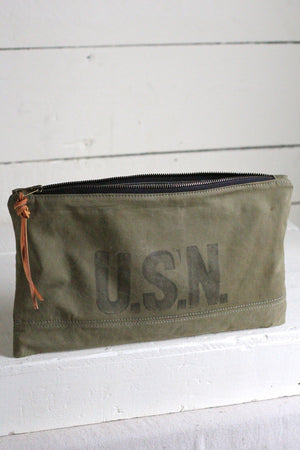 WWII era USN Canvas Utility Pouch