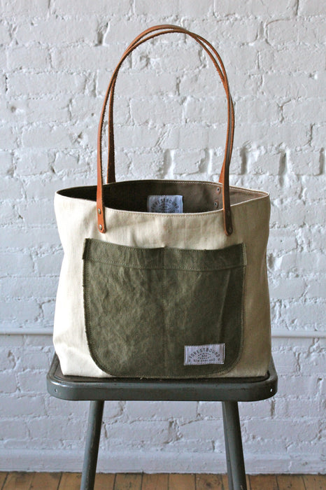 WWII era US Navy Sea Bag Pocket Tote Bag
