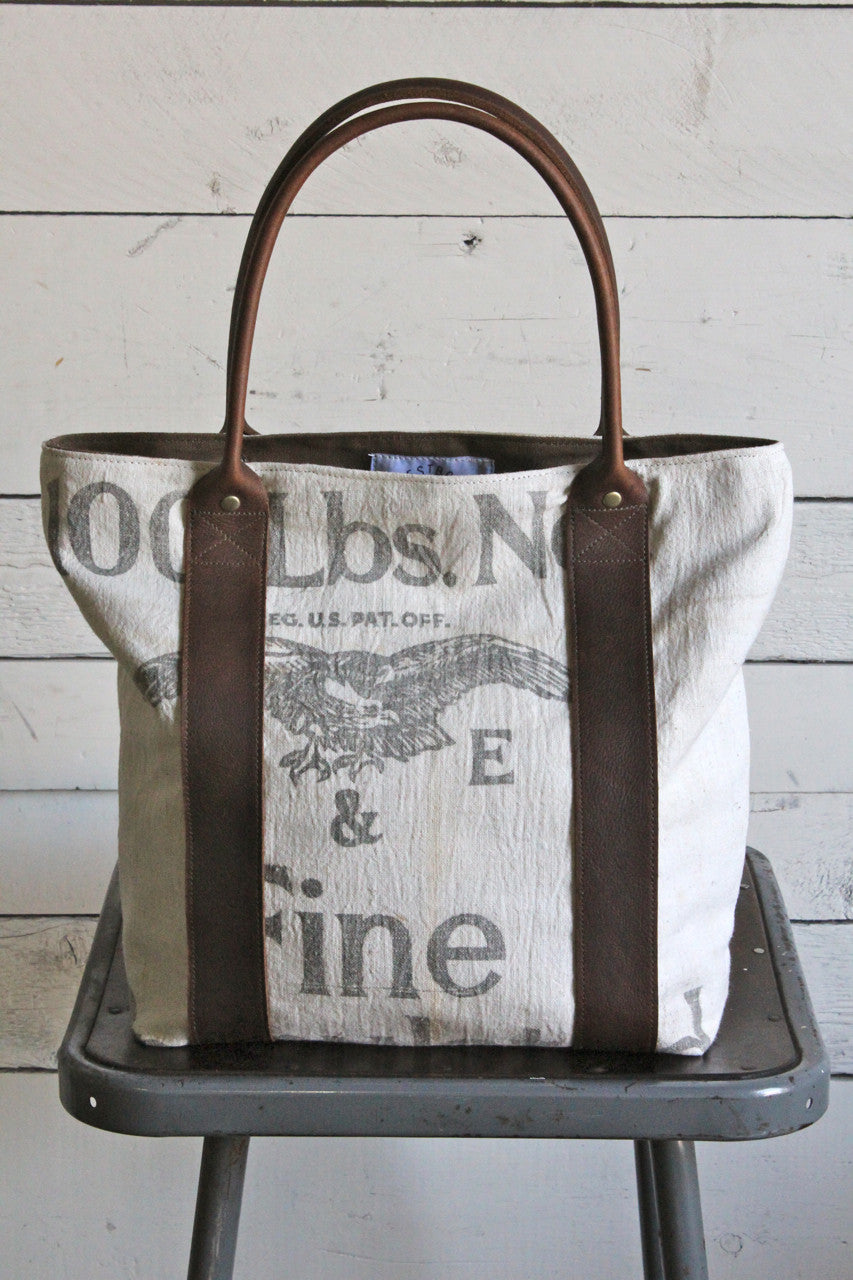 1940's era Feed Sack Carryall