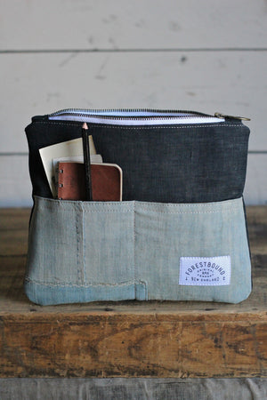 Early 1900's Japanese Indigo Dyed Cotton Utility Pouch