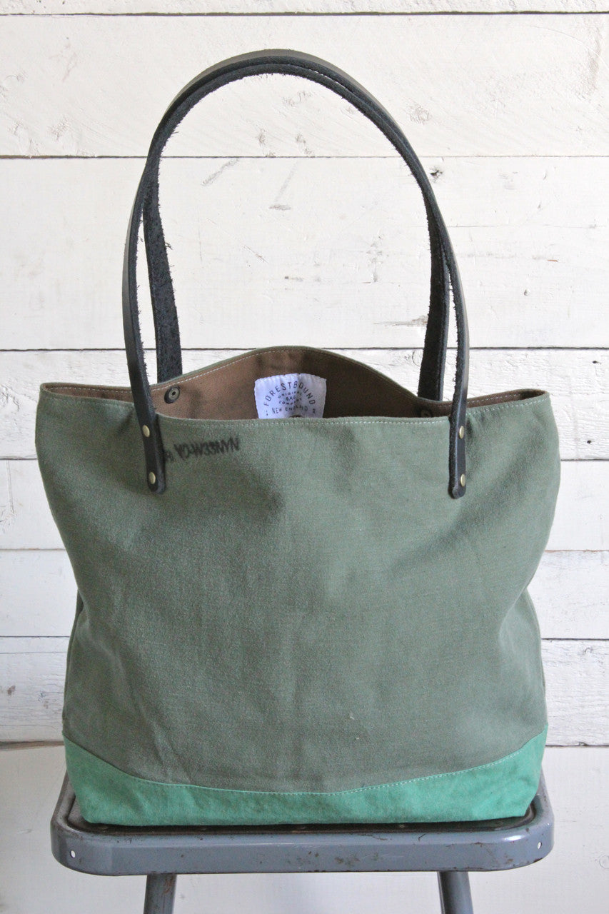 WWII era Pieced Canvas Tote bag