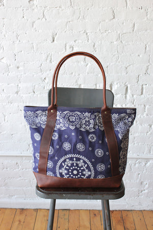 1960's era Cotton Bandana Carryall