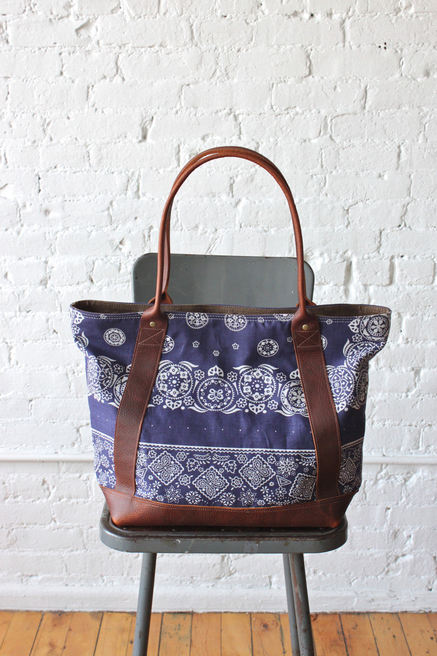 1960's era Cotton Bandana Carryall