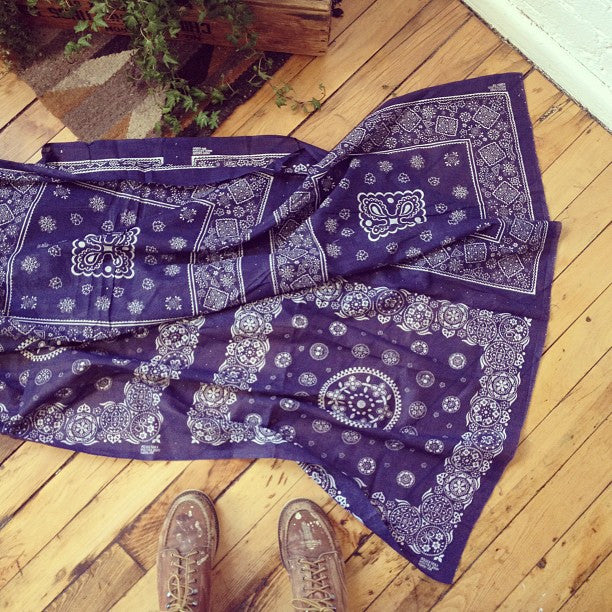 1960's era Cotton Bandana Carryall