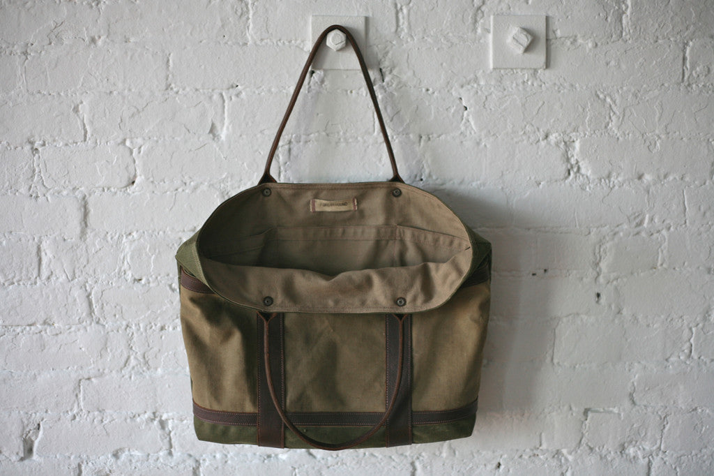 WWII era Canvas & Leather Carryall - SOLD