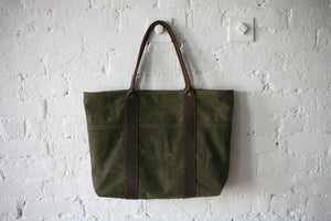 WWII era Canvas & Leather Carryall - SOLD