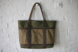 WWII era Canvas & Leather Carryall - SOLD
