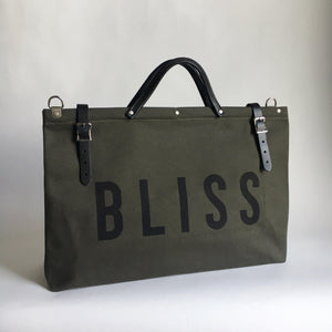 BLISS Canvas Utility Bag in Olive - Sample