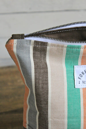 1940's era Striped Feed Sack Utility Pouch