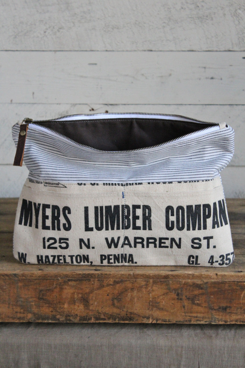1950's era Striped Cotton & Lumber Apron Utility Pouch