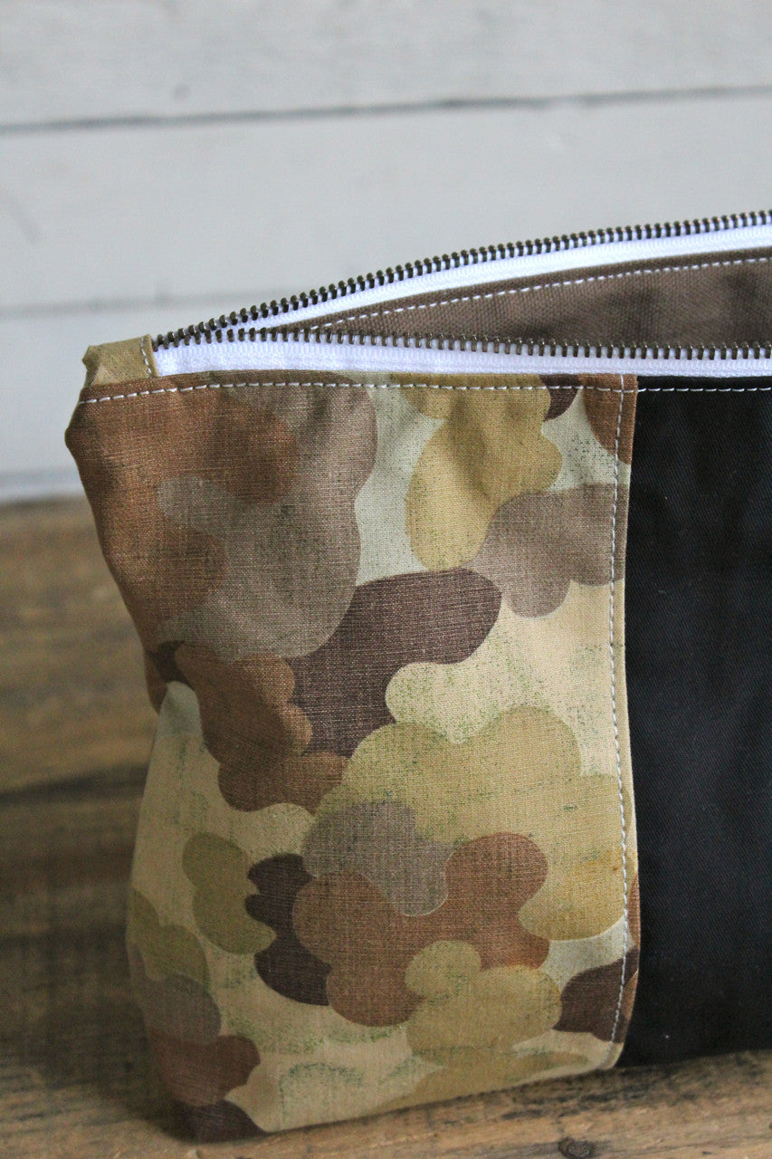 Korean War era Cloud Camo & WWII era US Navy Canvas Utility Pouch