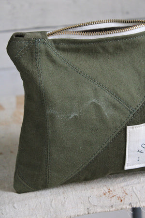 Quilted WWII era Canvas Utility Pouch