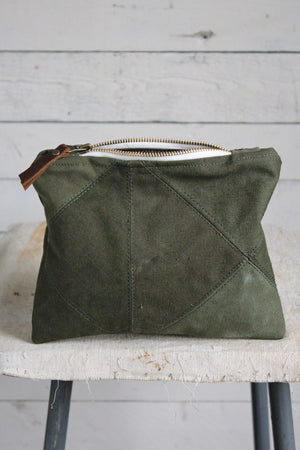 Quilted WWII era Canvas Utility Pouch