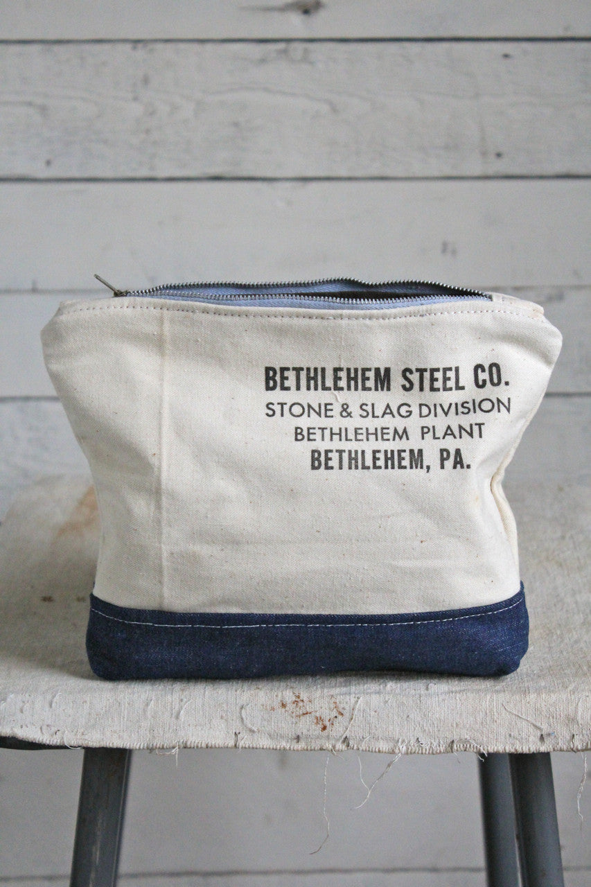 WWII era Denim & Canvas Utility Pouch