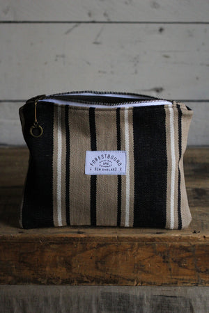 Deadstock Woven Striped Cotton Pocket Utility Pouch