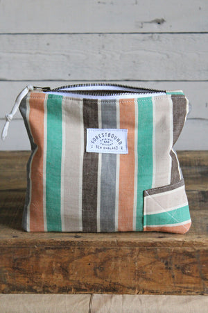 1940's era Striped Feed Sack Utility Pouch