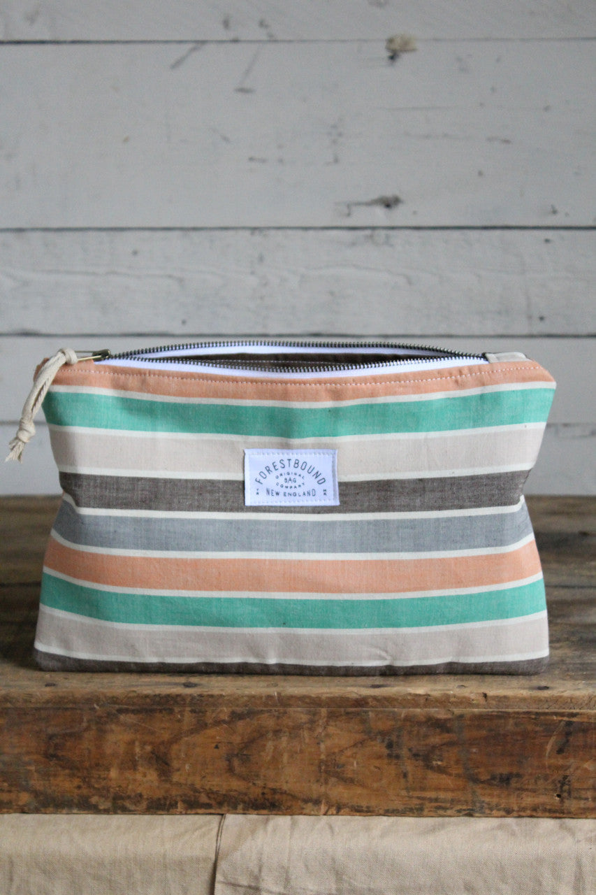 1940's era Striped Feed Sack Utility Pouch