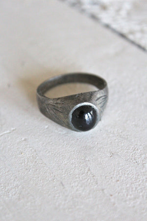 Onyx Engraved Ring