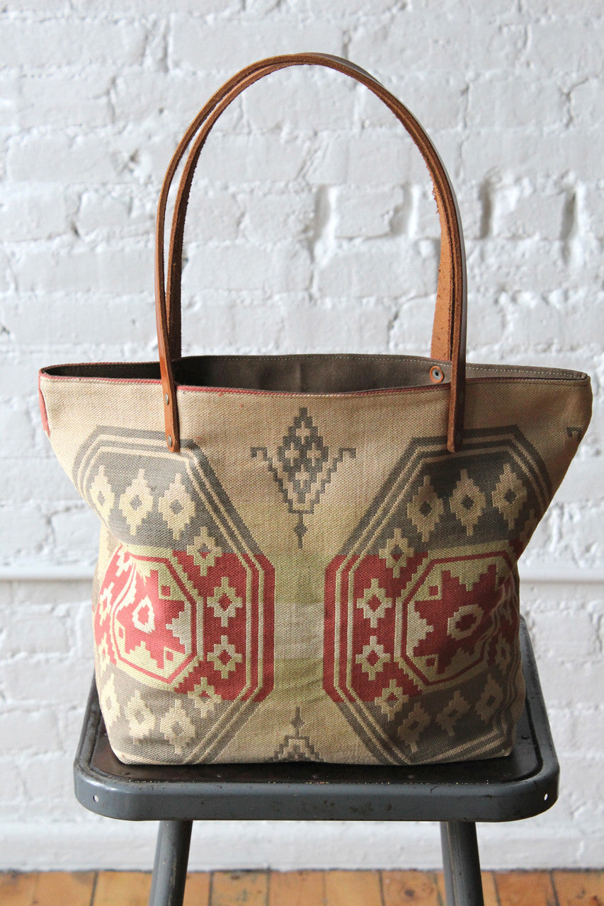 1950's era Santa Fe Woven Tote Bag