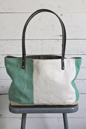 WWII era Pieced Canvas Tote Bag