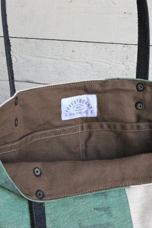 WWII era Pieced Canvas Tote Bag