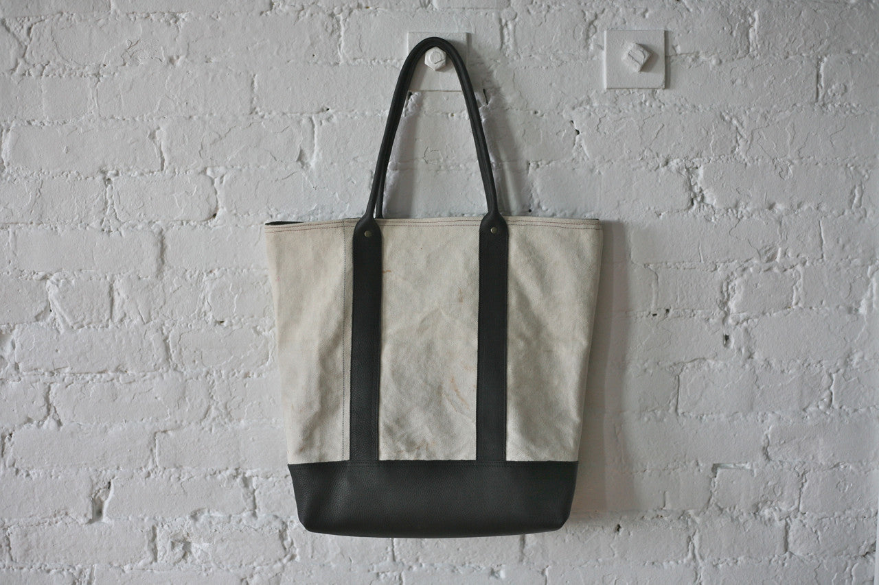 WWII era Canvas & Leather Carryall