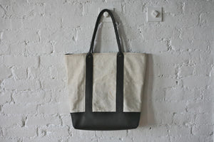WWII era Canvas & Leather Carryall