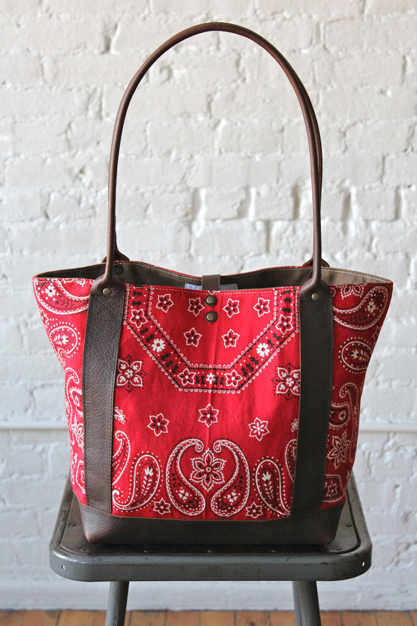 1950's era Red Bandana Carryall