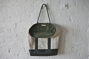 WWII era Canvas & Leather Carryall