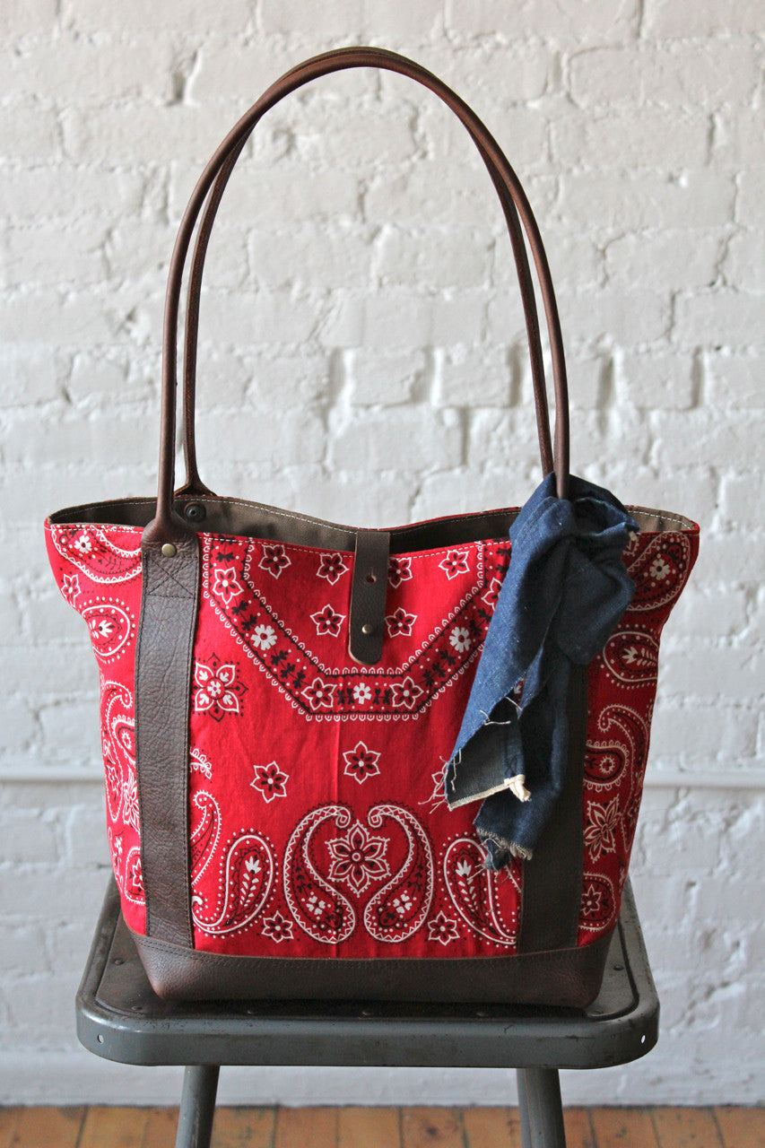 1950's era Red Bandana Carryall