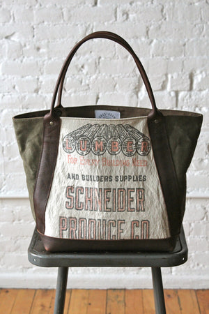 WWII era US Military Canvas and Lumber Apron Carryall