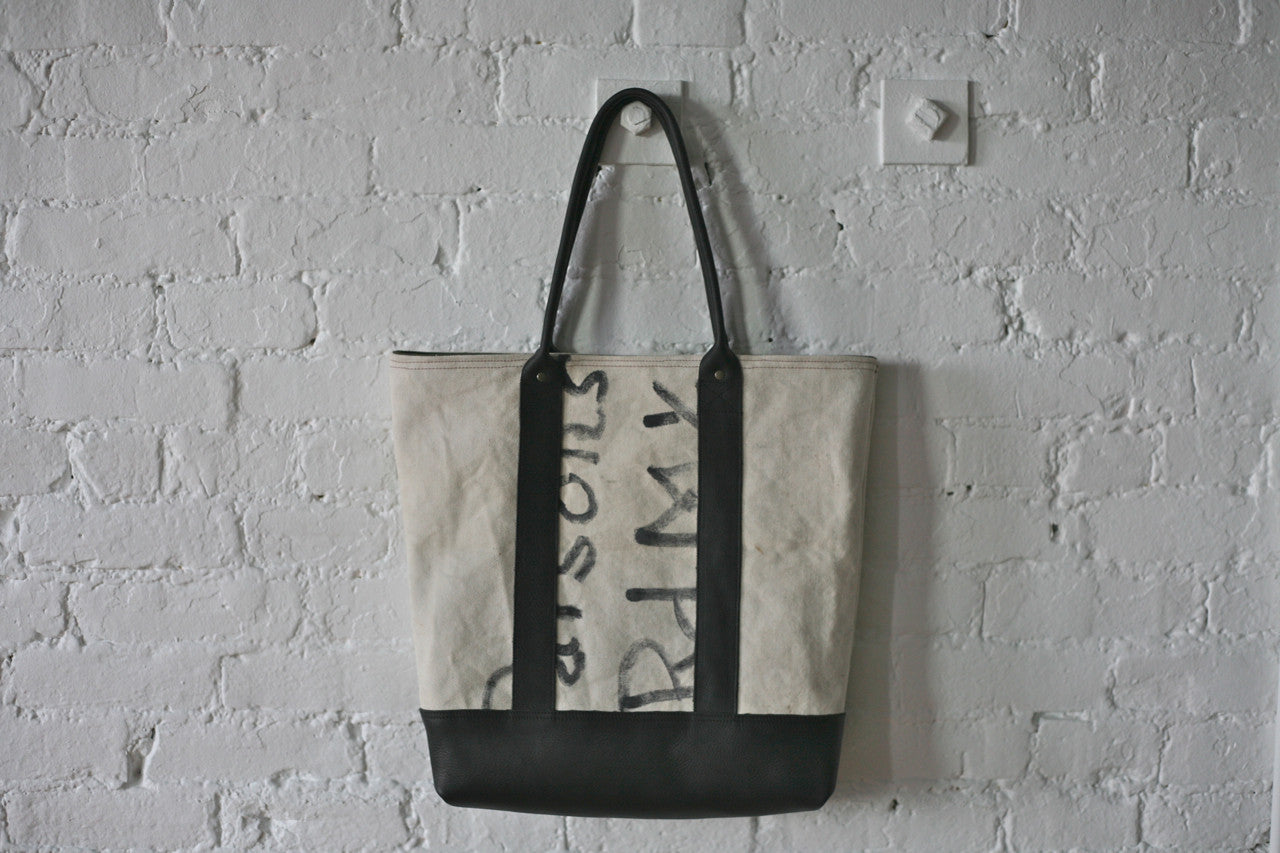 WWII era Canvas & Leather Carryall