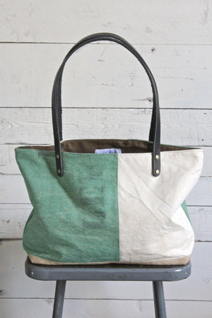 WWII era Pieced Canvas Tote Bag