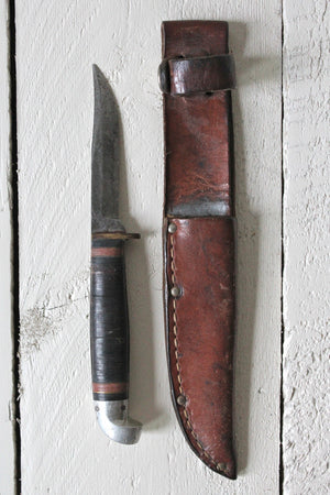 Western Brand Knife & Leather Sheath