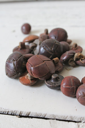 Lot of Antique Leather Buttons