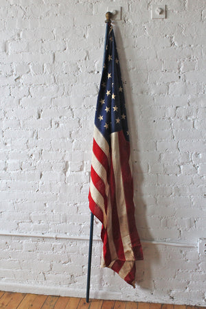 48 Star American Flag with 6ft Wooden Pole