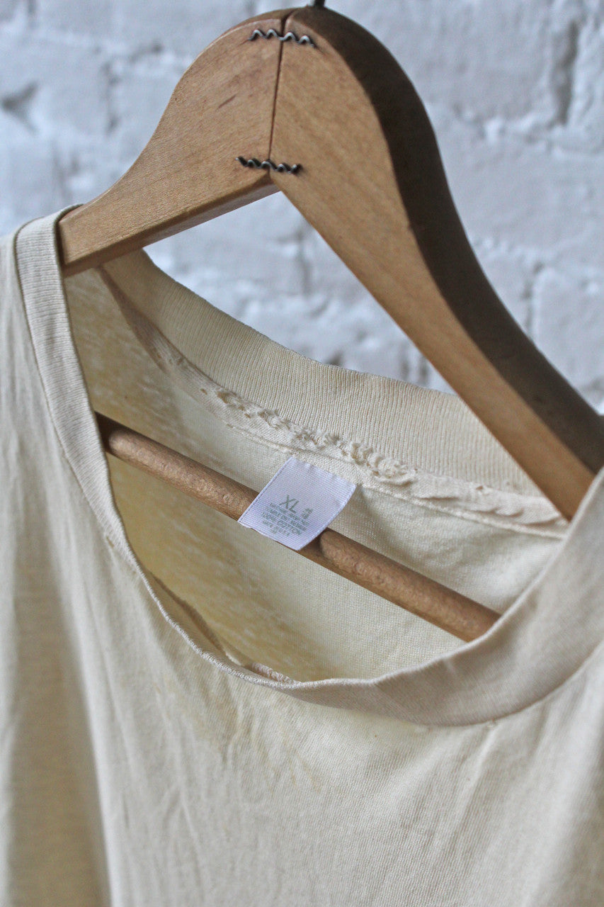 White Sleeveless T-Shirt