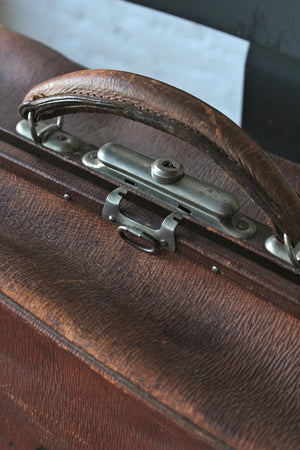 Monogrammed Leather Suitcase