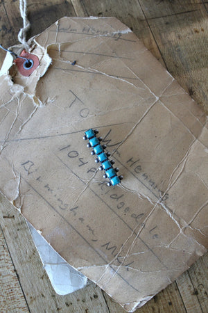 Turquoise and Sterling Pin