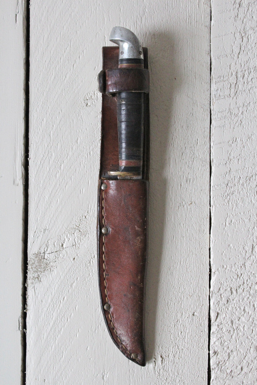 Western Brand Knife & Leather Sheath