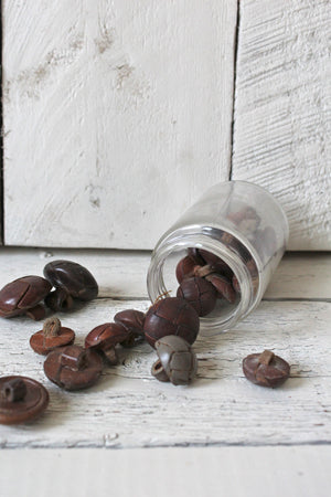 Lot of Antique Leather Buttons