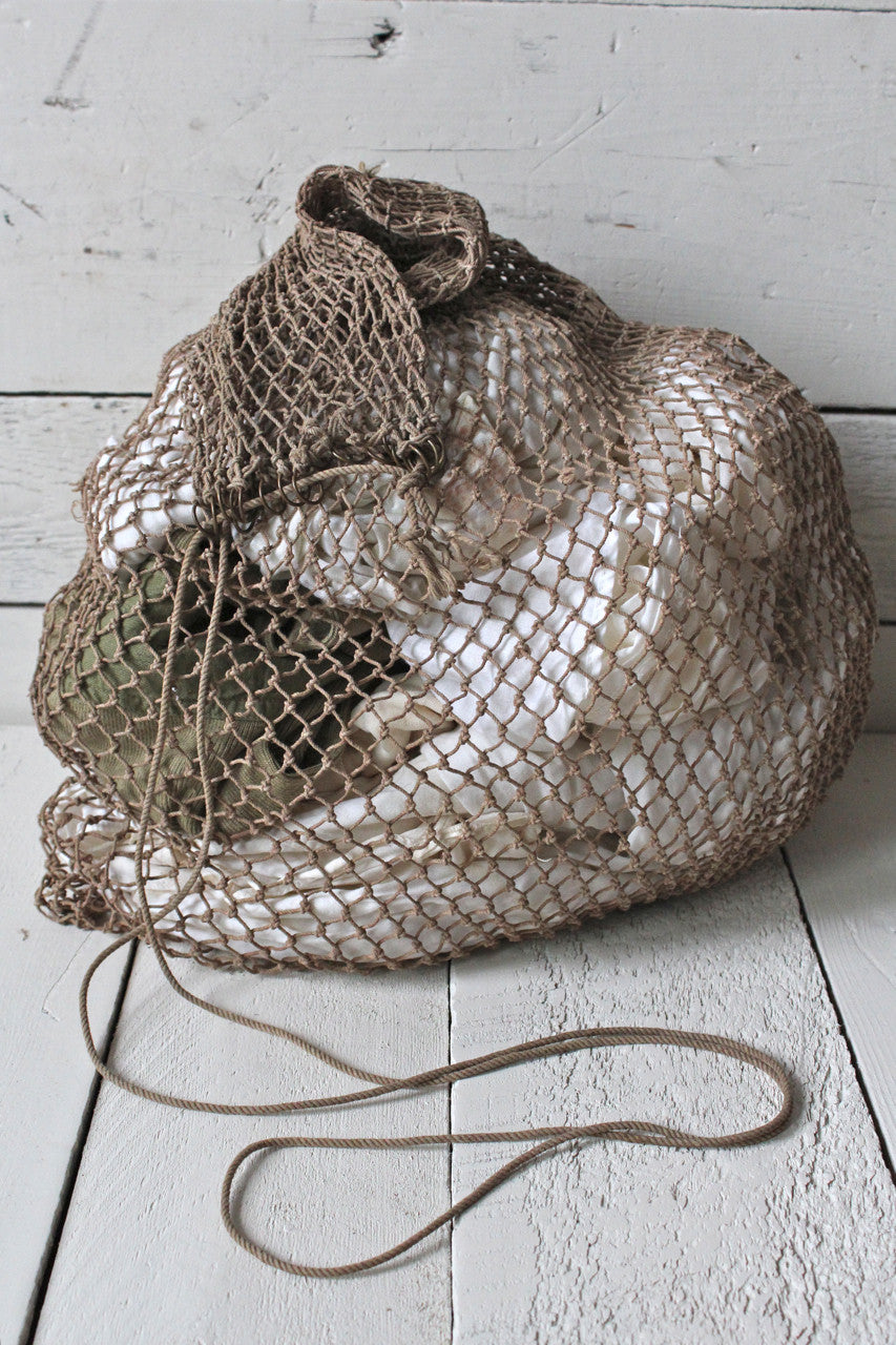 Woven net bag top